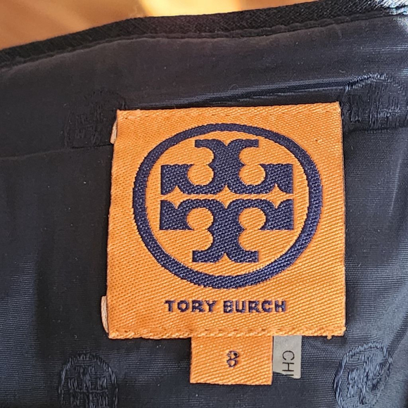 TORY BURCH Gray Black Tweed Sleeveless Sheath Dress Size 8 - Picture 4 of 5